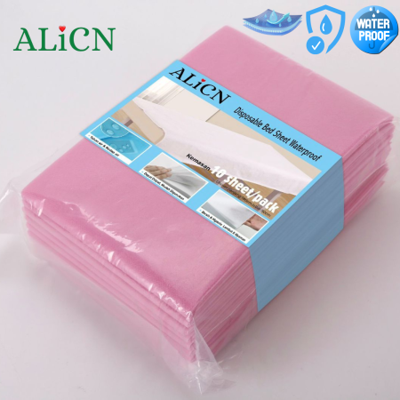 ALICN Disposabale Bed Sheet Waterproof Pink
